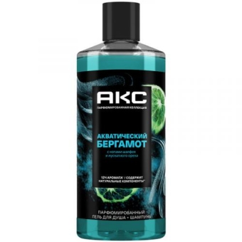 Гель для душа и шампунь Акс Акватический бергамот, Unilever HPC, 400 мл