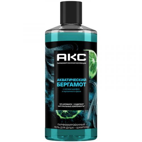 Гель для душа и шампунь Акс Акватический бергамот, Unilever HPC, 400 мл