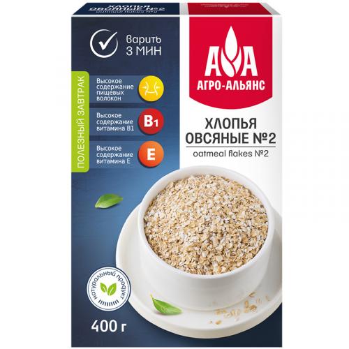 Хлопья Агро-Альянс овсяные, Агро-Альянс, 400 г