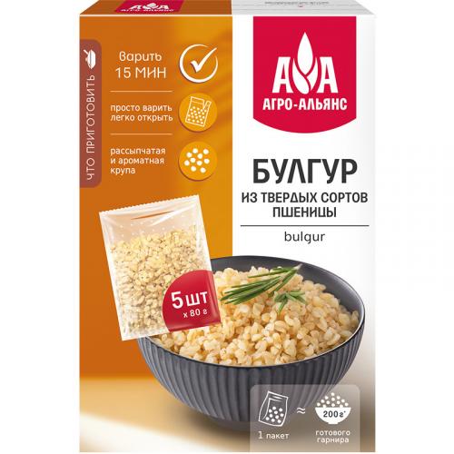 Булгур Агро-Альянс Экстра из твердых сортов пшеницы, Агро-Альянс, 400 г