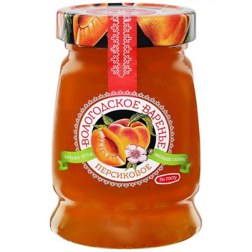 Варенье персиковое Вологодское варенье, ЭКОПРОДУКТ, 370 г