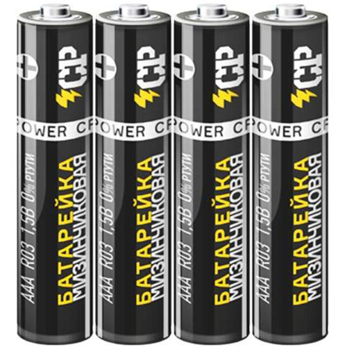 Батарейки солевые Crazy Power R03 мизинчиковые, ВТЛ,