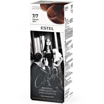 Краска-уход Estel Celebrity для волос, 7/7 лесной орех, Эстель, 140 мл