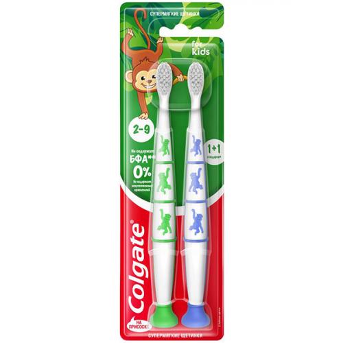 Щетка зубная Colgate For Kids на присоске для детей 2-9 лет, ультрамягкая, Colgate-Palmolive,