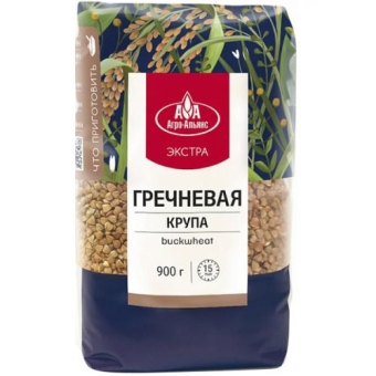 Крупа Агро-Альянс Экстра гречневая, Агро-Альянс, 900 г