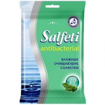 Салфетки влажные Salfeti очищающие антибактериальные, Авангард,