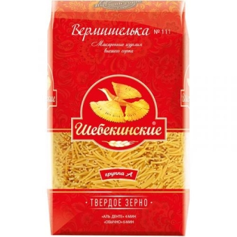 Макаронные изделия Шебекинские 111 Вермишелька легкая, Инфолинк, 450 г