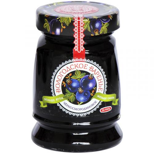 Варенье черносмородиновое Вологодское варенье, ЭКОПРОДУКТ, 370 г