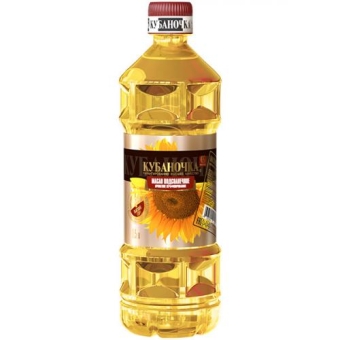 Масло Кубаночка подсолнечное нерафинированное ароматное, Кубаночка, 0.5 л