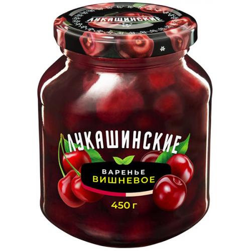 Варенье Лукашинские вишневое без косточки, Форвард, 450 г
