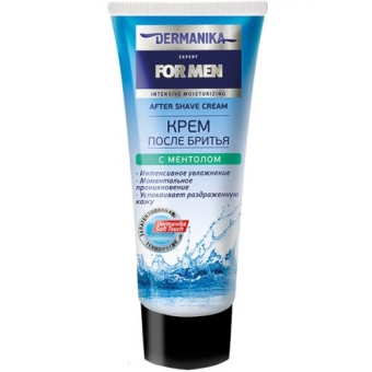 Крем после бритья Dermanika For Men с ментолом, БИГ, 75 мл