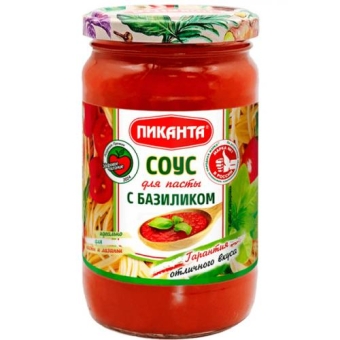 Соус томатный Пиканта с базиликом, Пиканта, 350 г