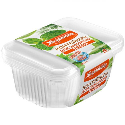 Контейнеры Хозяюшка Мила для заморозки зелени, Крокмарт, 200 мл