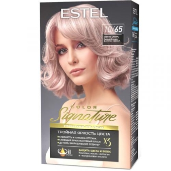 Крем-гель краска стойкая Estel Color Signature для волос, 10/65 сияние сакуры, Эстель, 150 мл