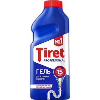 Гель Tiret Professional для устранения засоров в трубах, Reckitt Benckiser (HyHo), 500 мл
