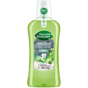 Ополаскиватель для полости рта Лесной бальзам Total Комплекс Бергамот и липа, Концерн Калина, 400 мл