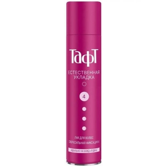 Лак для волос Тафт Естественная укладка, сверхсильная фиксация, Лаб Индастриз, 225 мл