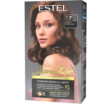 Крем-гель краска стойкая Estel Color Signature для волос, 7/7 тирамису, Эстель, 150 мл
