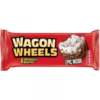 Печенье Wagon Wheels с суфле, покрытое глазурью с ароматом шоколада, Трансантлантик Фуд, 220 г