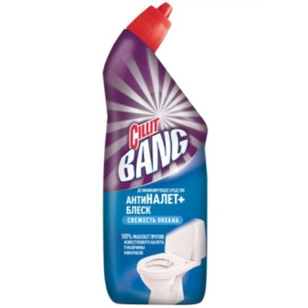 Гель Cillit Bang Антиналет + Блеск Свежесть океана для туалета, RECKITT - BENCKISER (HyHo), 750 мл