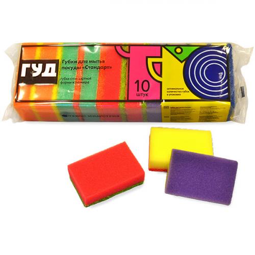 Губки для мытья посуды ГУД Стандарт, ТЕКОС-ИНДУСТРИЯ, .
