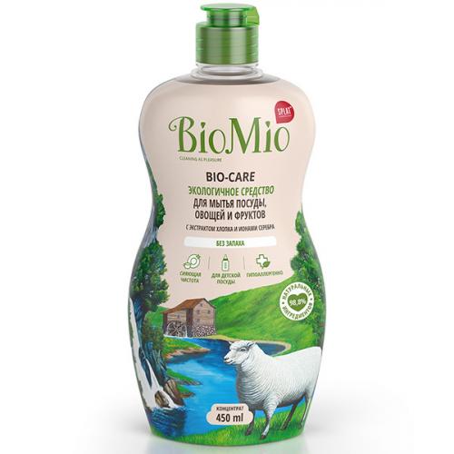 Средство для мытья посуды BioMio Bio-Care с экстрактом хлопка и ионами серебра, SPLAT, 450 мл