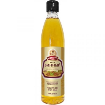 Уксус винный Кинто 6% из белого вина, Дарсил, 520 мл