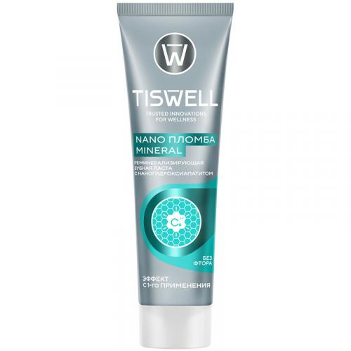 Паста зубная Tiswell реминерализующая с наногидроксиапатитом без фтора, Unilever HPC, 110 г