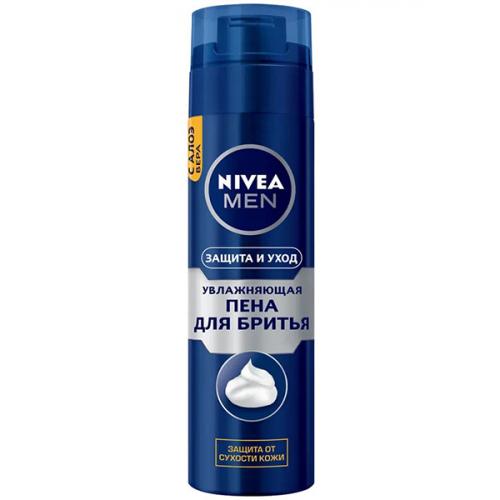 Пена для бритья Nivea Men Защита и уход увлажняющая, Beiersdorf, 200 мл