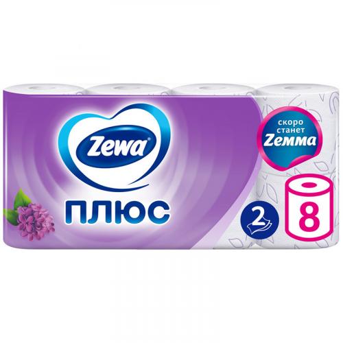 Бумага туалетная Zewa Плюс Сирень, 2 слоя, Эссити, .