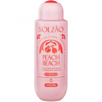 Гель-уход для душа Solzao Peach Beach с экстрактом персика, SPLAT, 400 мл