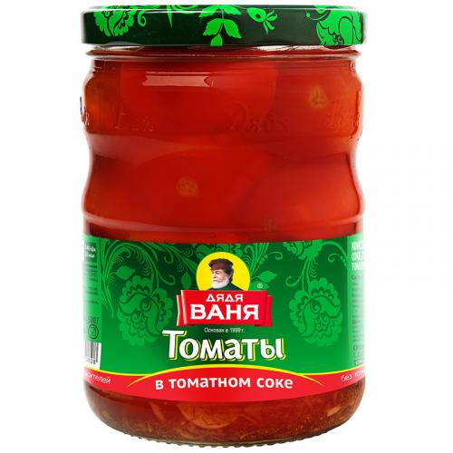 Томаты Дядя Ваня в томатном соке неочищенные, Дядя Ваня Трейдинг, 950 г