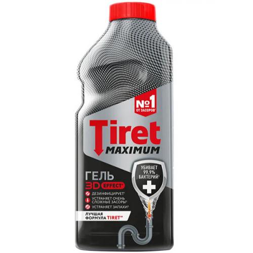 Средство дезинфицирующее Tiret Maximum для удаления засоров канализационных труб, RECKITT - BENCKISER (HyHo), 465 мл