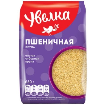 Крупа Увелка Пшеничная, Увелка, 650 г