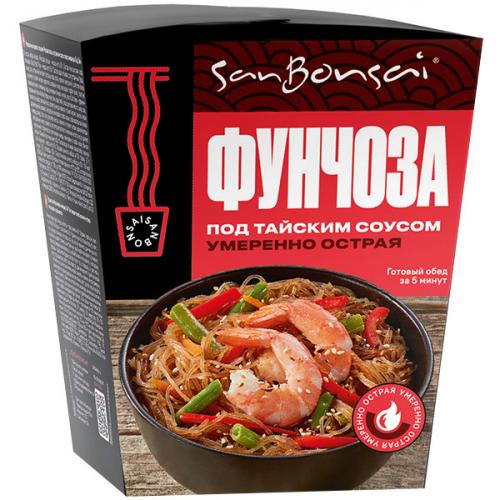 Вермишель SanBonsai Фунчоза под тайским соусом умеренно-острая, Ресурс-С, 120 г
