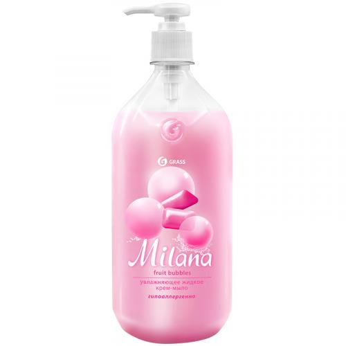 Крем-мыло жидкое Milana Fruit Bubbles увлажняющее, Грасс, 1000 мл
