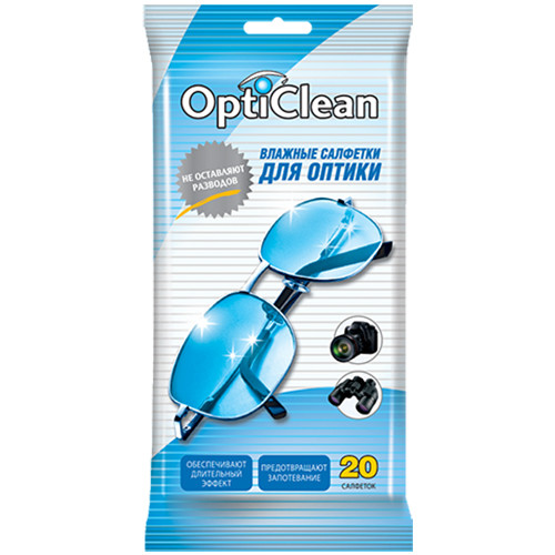 Салфетки влажные Opti Clean для оптики, Авангард,