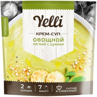 Крем-суп Yelli овощной легкий с цукини, Ярмарка, 70 г