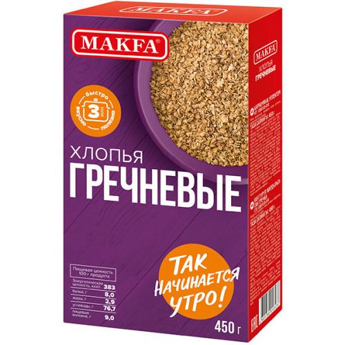 Хлопья Makfa гречневые, Макфа, 450 г