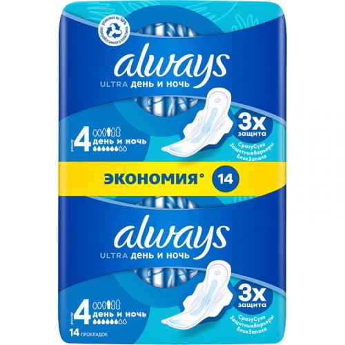 Прокладки гигиенические Always Ultra День и ночь Duo, Procter & Gamble,