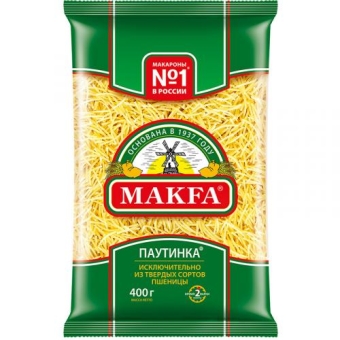 Макаронные изделия Makfa вермишель, паутинка, Макфа, 400 г