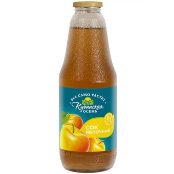 Сок Кубанская осень Яблочный осветленный восстановленный, Стоевъ, 1 л