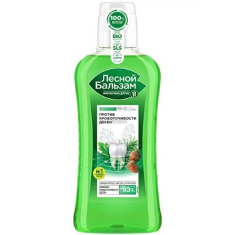 Ополаскиватель для полости рта Лесной бальзам на отваре трав с корой дуба против кровоточивости десен, Концерн Калина, 400 мл