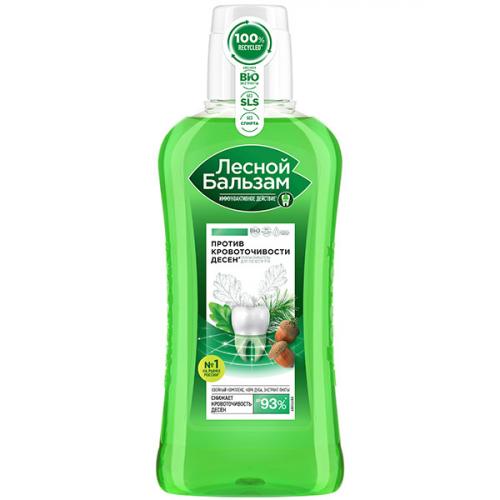 Ополаскиватель для полости рта Лесной бальзам на отваре трав с корой дуба против кровоточивости десен, Концерн Калина, 400 мл