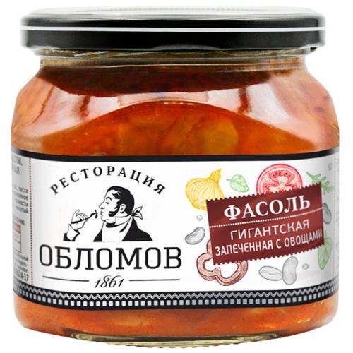 Фасоль гигантская Ресторация Обломов запеченная с овощами, ПИКАНТА, 430 г