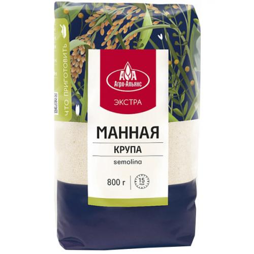 Крупа манная Агро-Альянс Экстра марки М, АГРО-Альянс, 800 г