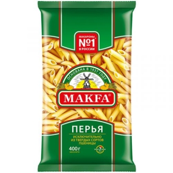 Макаронные изделия Makfa перья любительские, Россия, 400 г