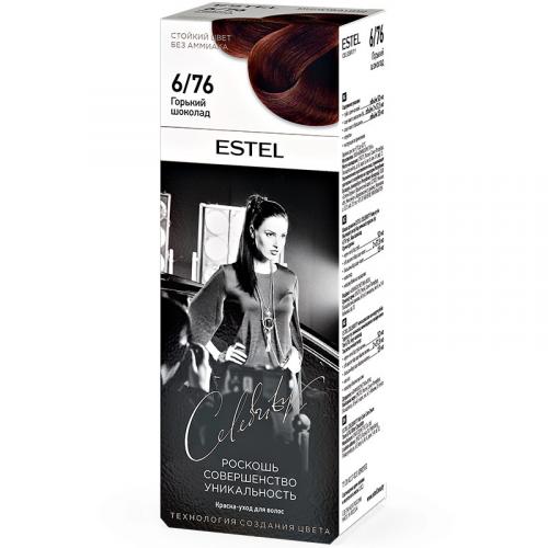 Краска-уход Estel Celebrity для волос, 6/76 горький шоколад, Эстель, 140 мл