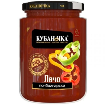 Лечо Кубаночка, Кубаночка, 720 г