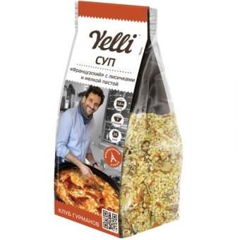 Суп Yelli Французский с лисичками и мелкой пастой, Ярмарка, 180 г